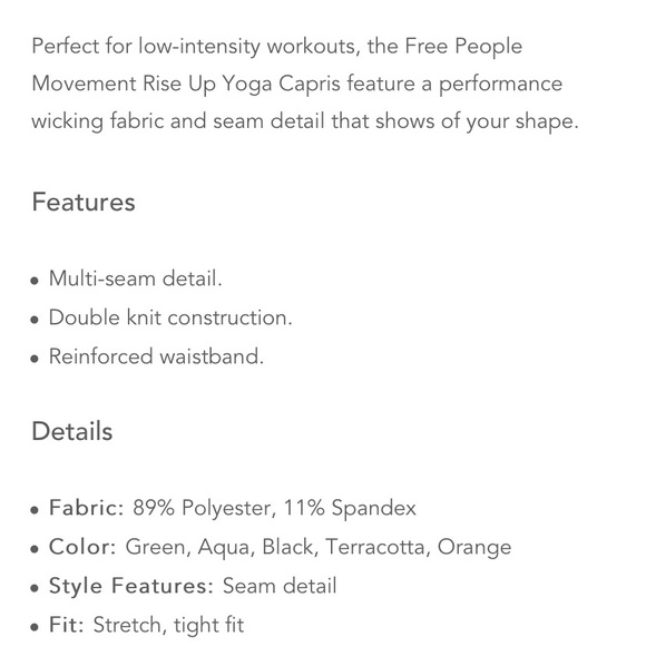 Free People Movement Rise Up Yoga Capris - Picture 3 of 8